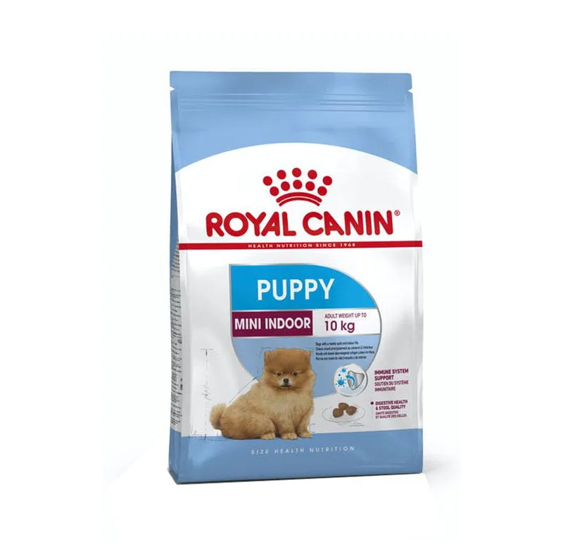 غذای خشک سگ رویال کنین مدل MINI INDOOR PUPPY وزن 1.5 کیلوگرم
