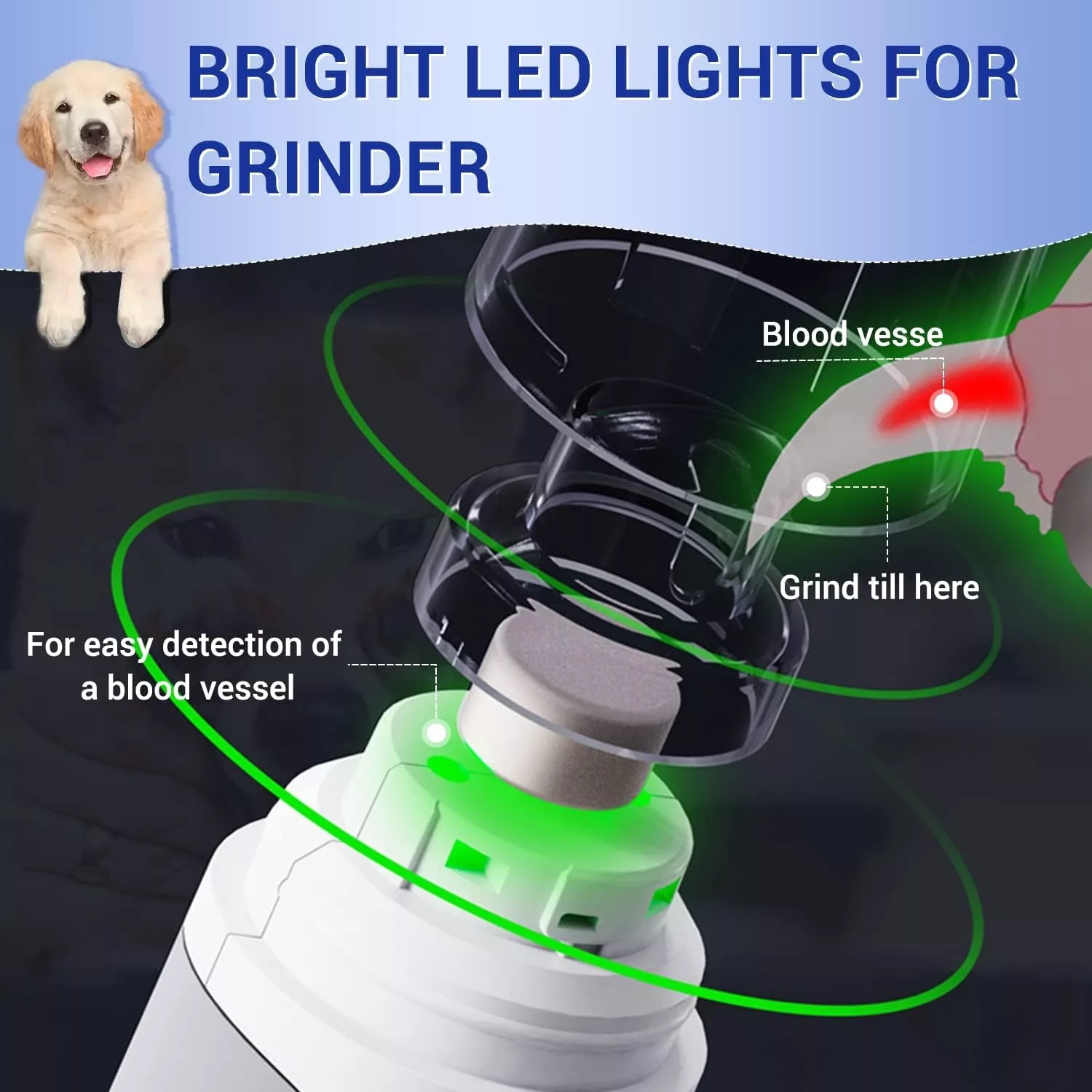 ناخن گیر و سوهان شارژی حیوانات مدل 2in1pet nail polisher