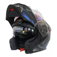 کلاه کاسکت ردلاین مدل 939_MATT BLACK_Blue Time