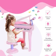 اسباب بازی موزیکال مدل پیانو پایه دار و میکروفون کد 88022