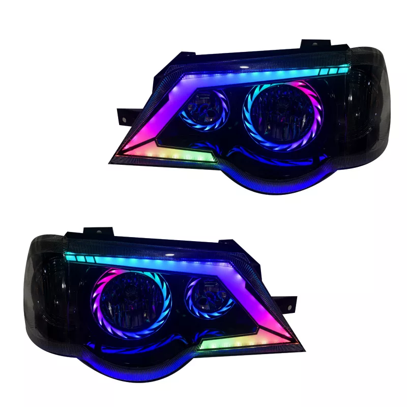 چراغ جلو خودرو گروه پژوهش صنعت مدرن مدل Turbo فولکالر مناسب برای پراید 111 و 132 بسته دو عددی