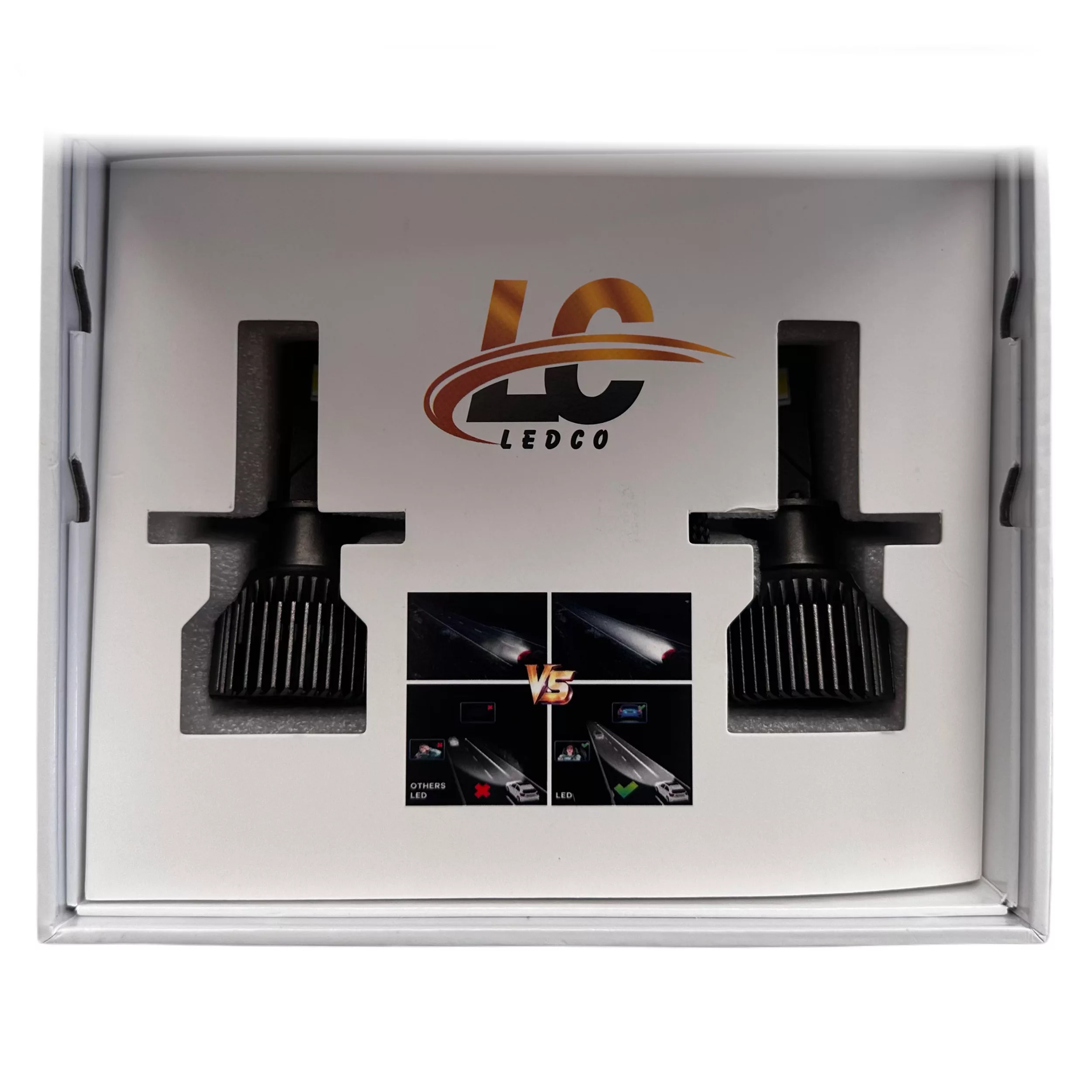 لامپ هدلایت خودرو لدکو مدل Z40 پایه H4 بسته دو عددی