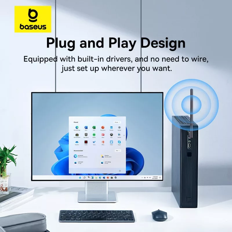 بی سیم USB کارت شبکه بیسوس مدل BS-OH173