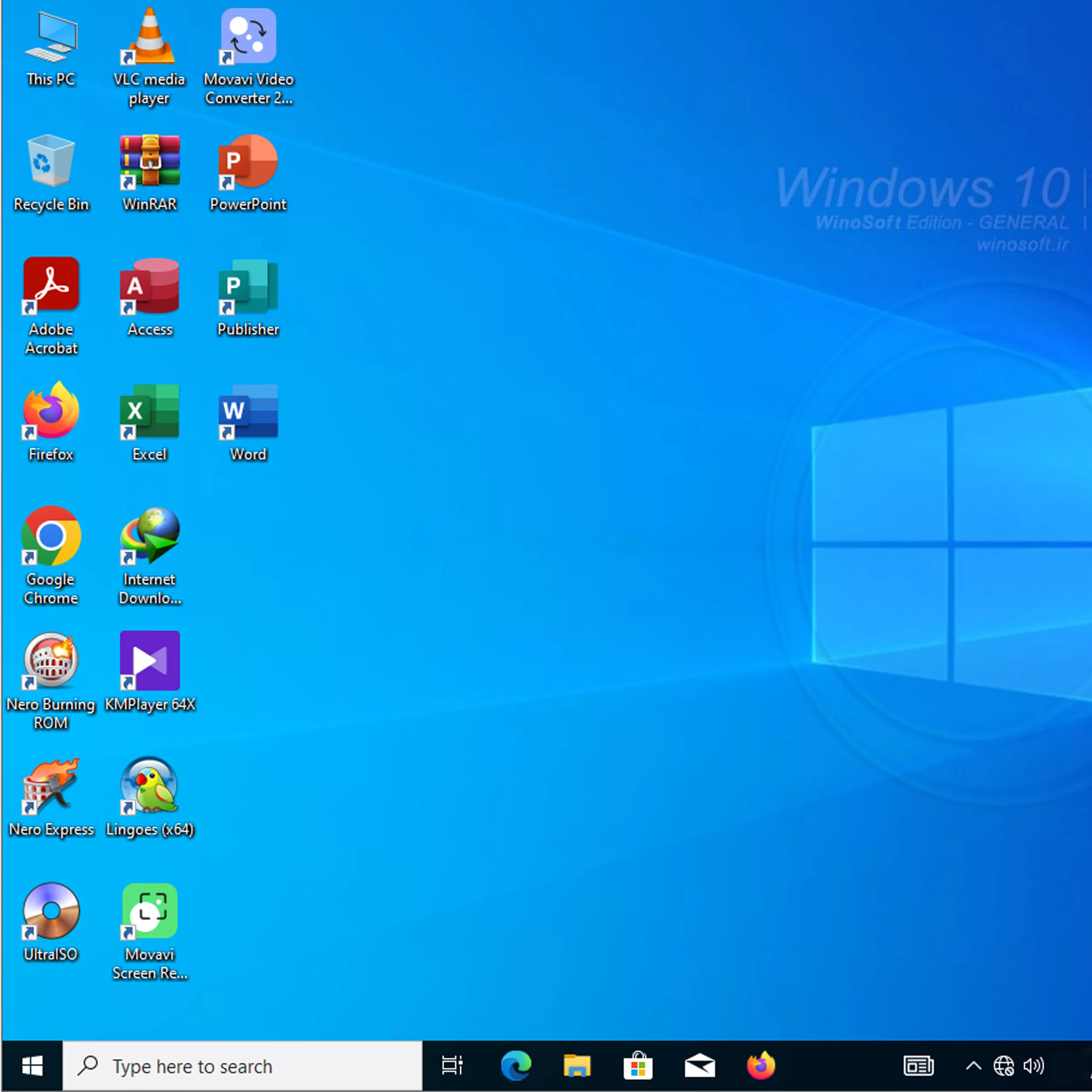 سیستم عامل ویندوز 10 نسخه عمومی 2024 با نصب همزمان آنتی ویروس و نرم افزارها نشر وینوسافت