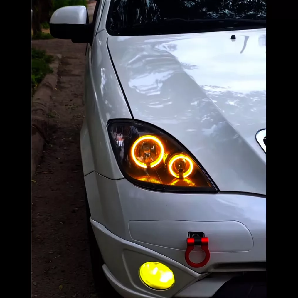 چراغ جلو خودرو گروه پژوهش صنعت مدرن مدل 3D-Ring-B فولکالر مناسب برای تیبا بسته دو عددی