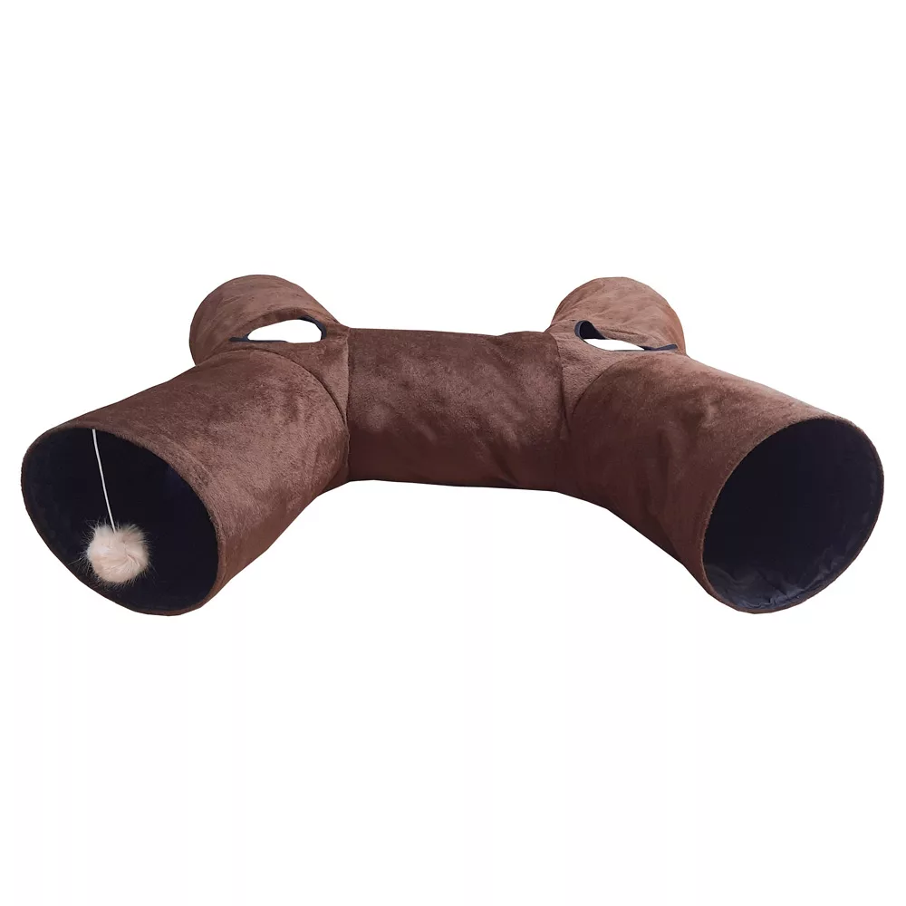 اسباب بازی گربه هیوا پت مدل تونل چهار شاخه