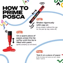ماژیک یونی بال مدل POSCA 5M بسته 16 عددی