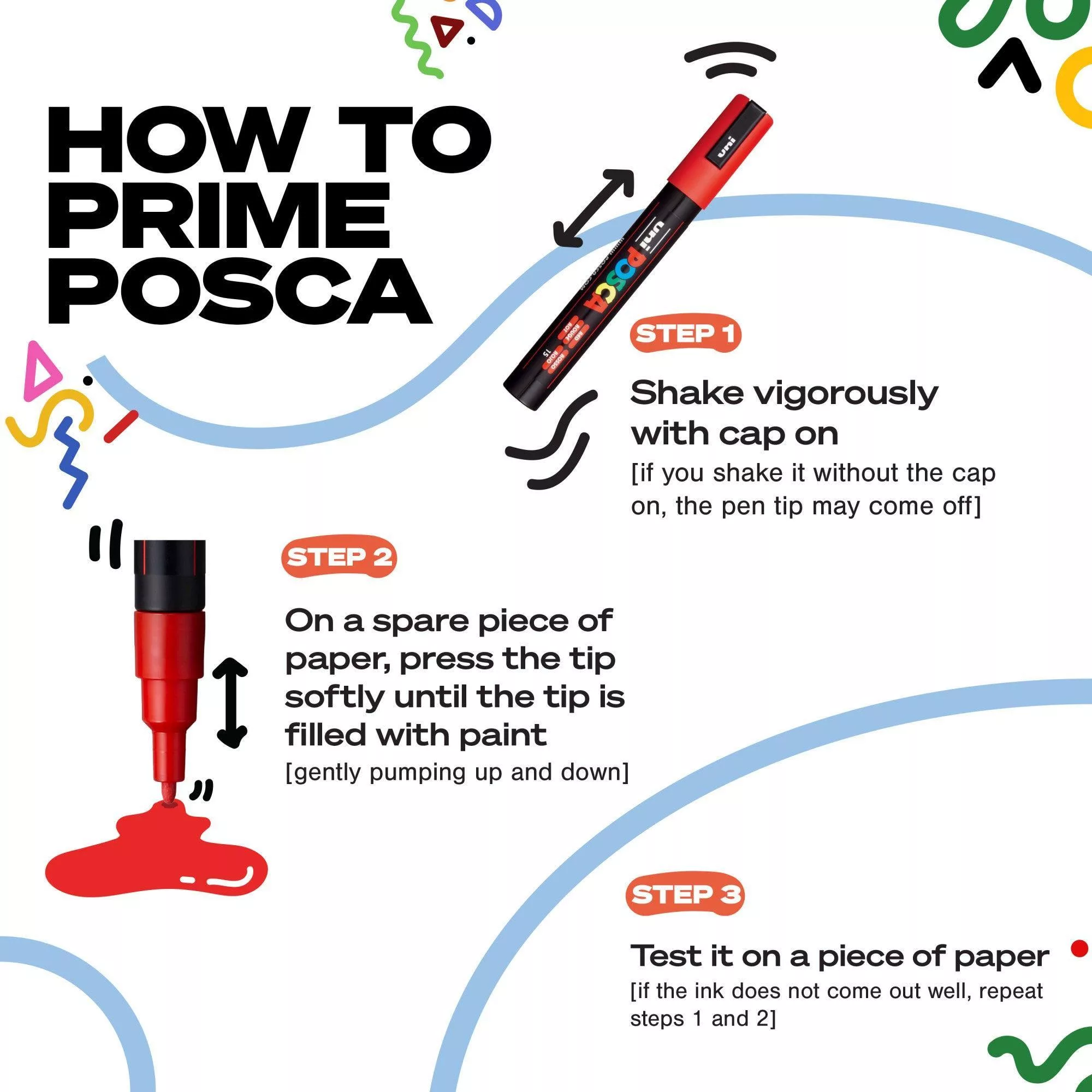 ماژیک یونی بال مدل POSCA 5M بسته 16 عددی
