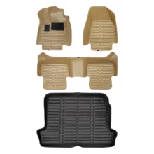 کفپوش پنج بعدی خودرو پانیذ مدل EVA مناسب برای رنو مگان به همراه کفپوش صندوق