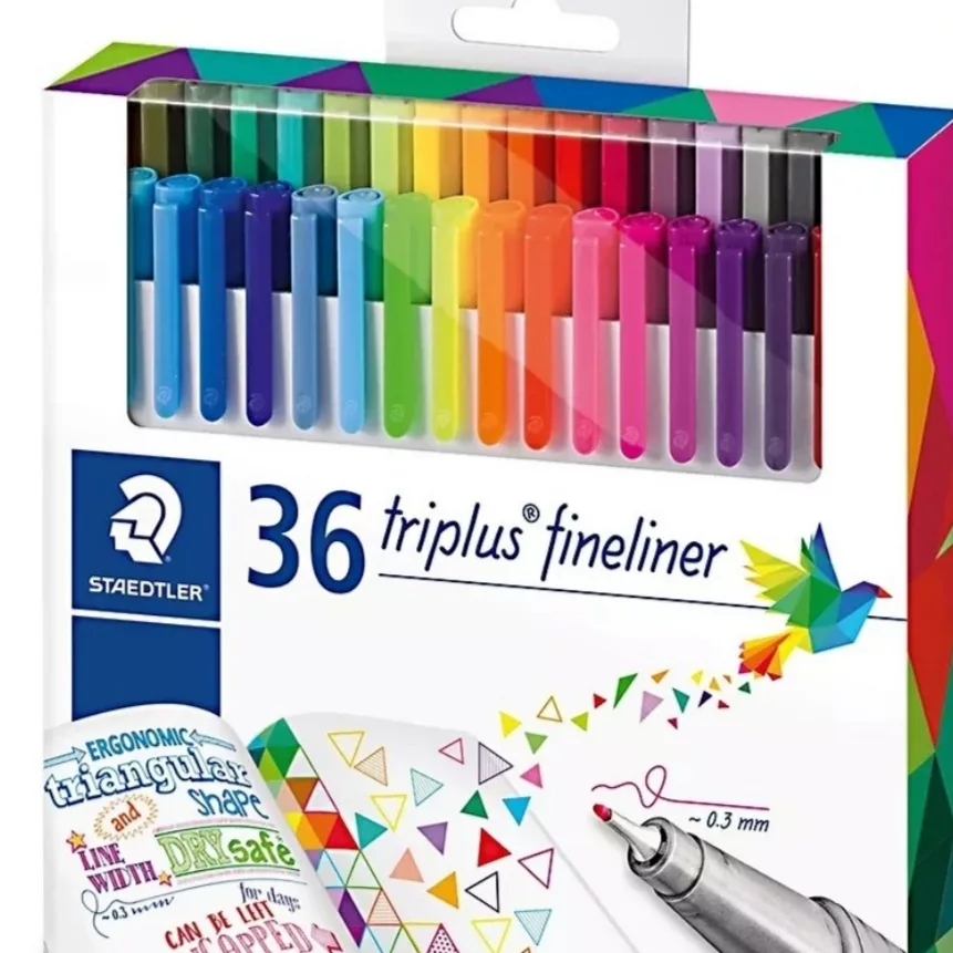 روان نویس استدلر مدل Triplus fineliner بسته 36 عددی