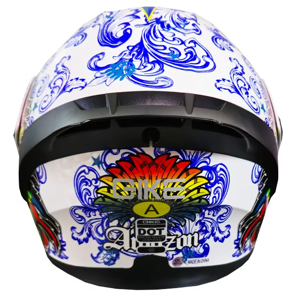 کلاه کاسکت کایک مدل فک متحرک عینکدار کد WHITE_NATIVE_AMERICAN