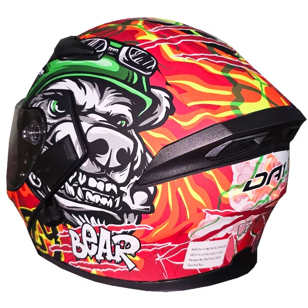 کلاه کاسکت مدل کلاه کاسکت دی ای وان مدل فک متحرک عینکدار کد DA_101