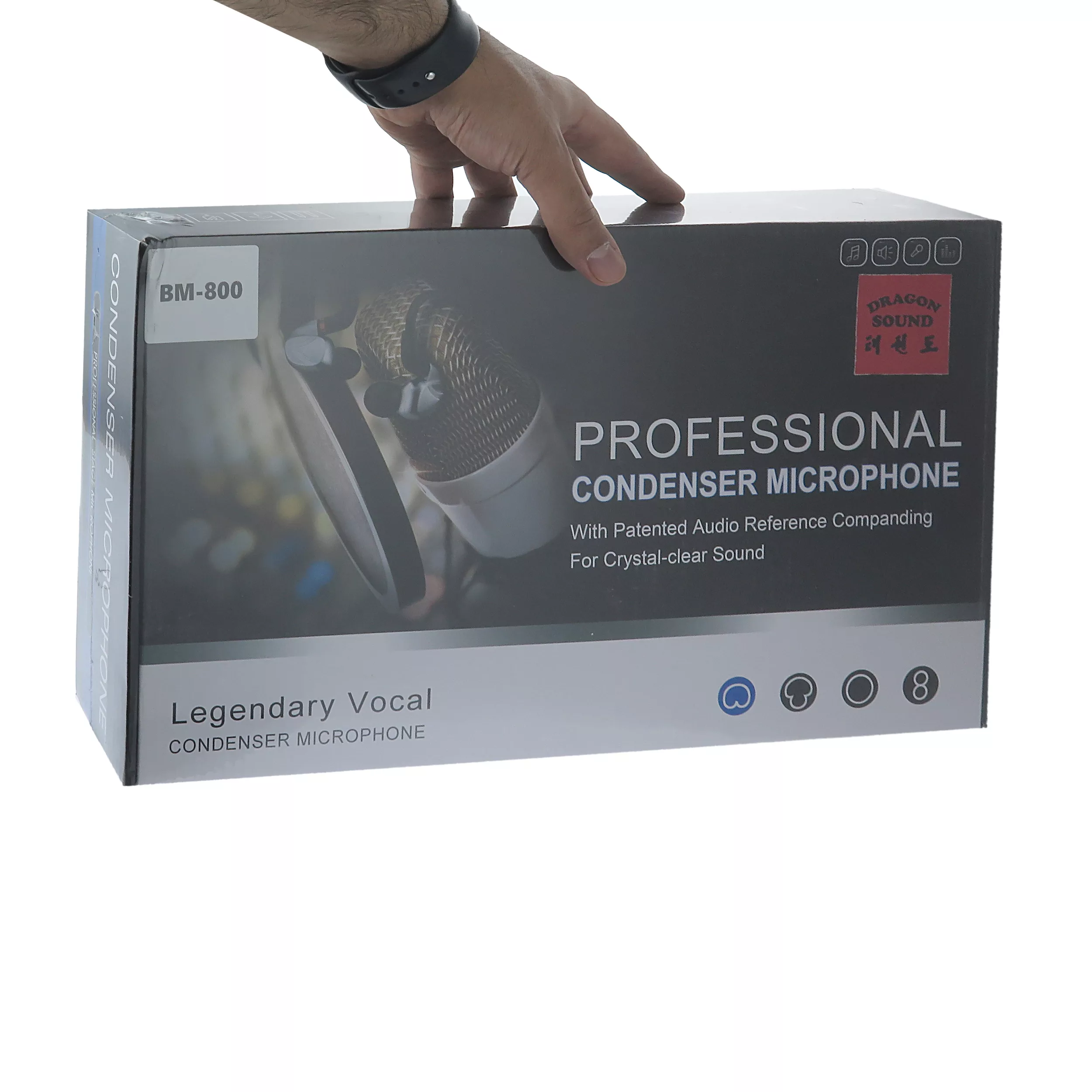 میکروفن استودیویی دراگون ساند مدل BM800 به همراه کارت صدا