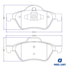 لنت ترمز جلو لنت پارس مدل 23215 مناسب برای رنو مگان 2000cc