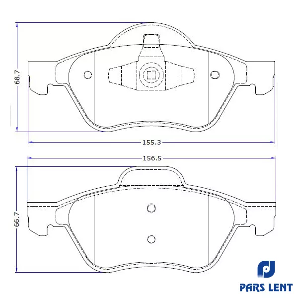 لنت ترمز جلو لنت پارس مدل 23215 مناسب برای رنو مگان 2000cc