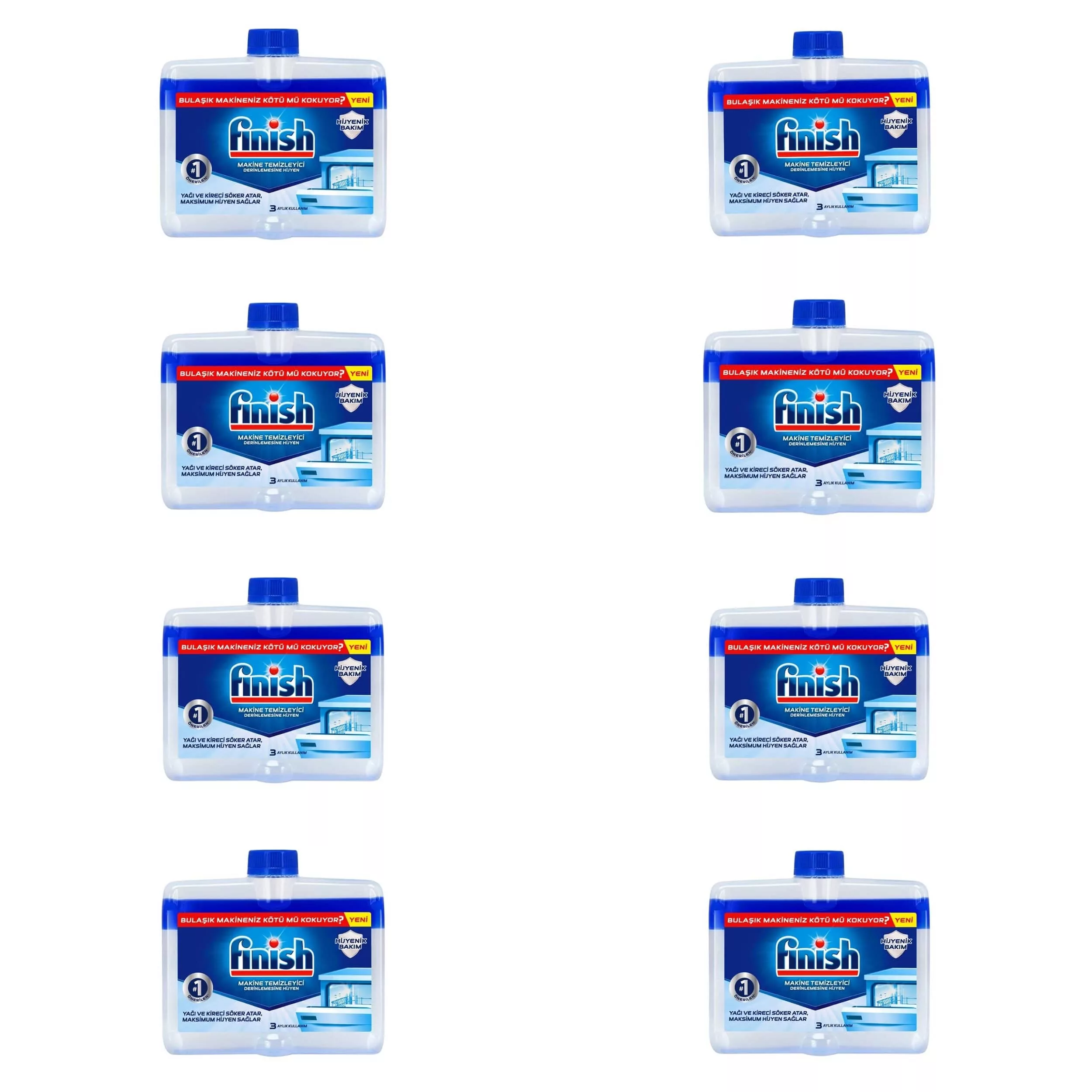 مایع جرم گیر فینیش حجم 250 میلی لیتر مجموعه 8 عددی