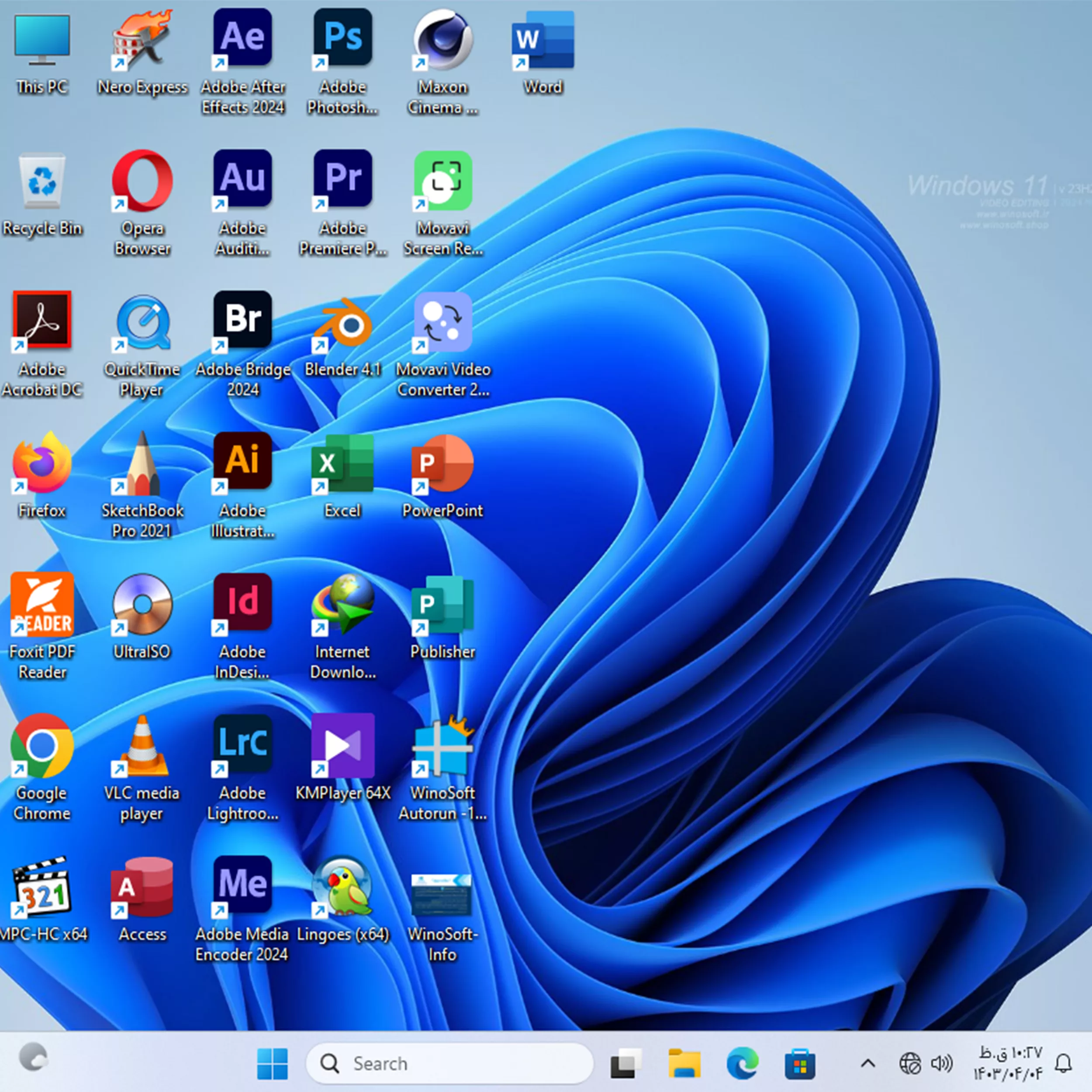 سیستم عامل ویندوز 11 نسخه تدوین 2024 با نصب همزمان آنتی ویروس و نرم افزارها نشر وینوسافت