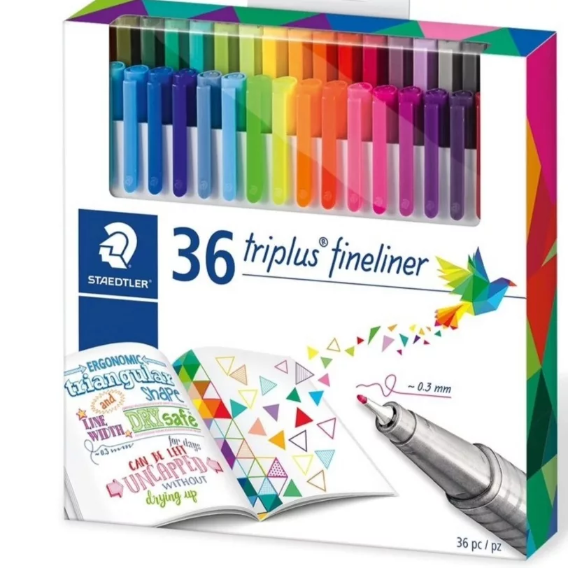 روان نویس استدلر مدل Triplus fineliner بسته 36 عددی