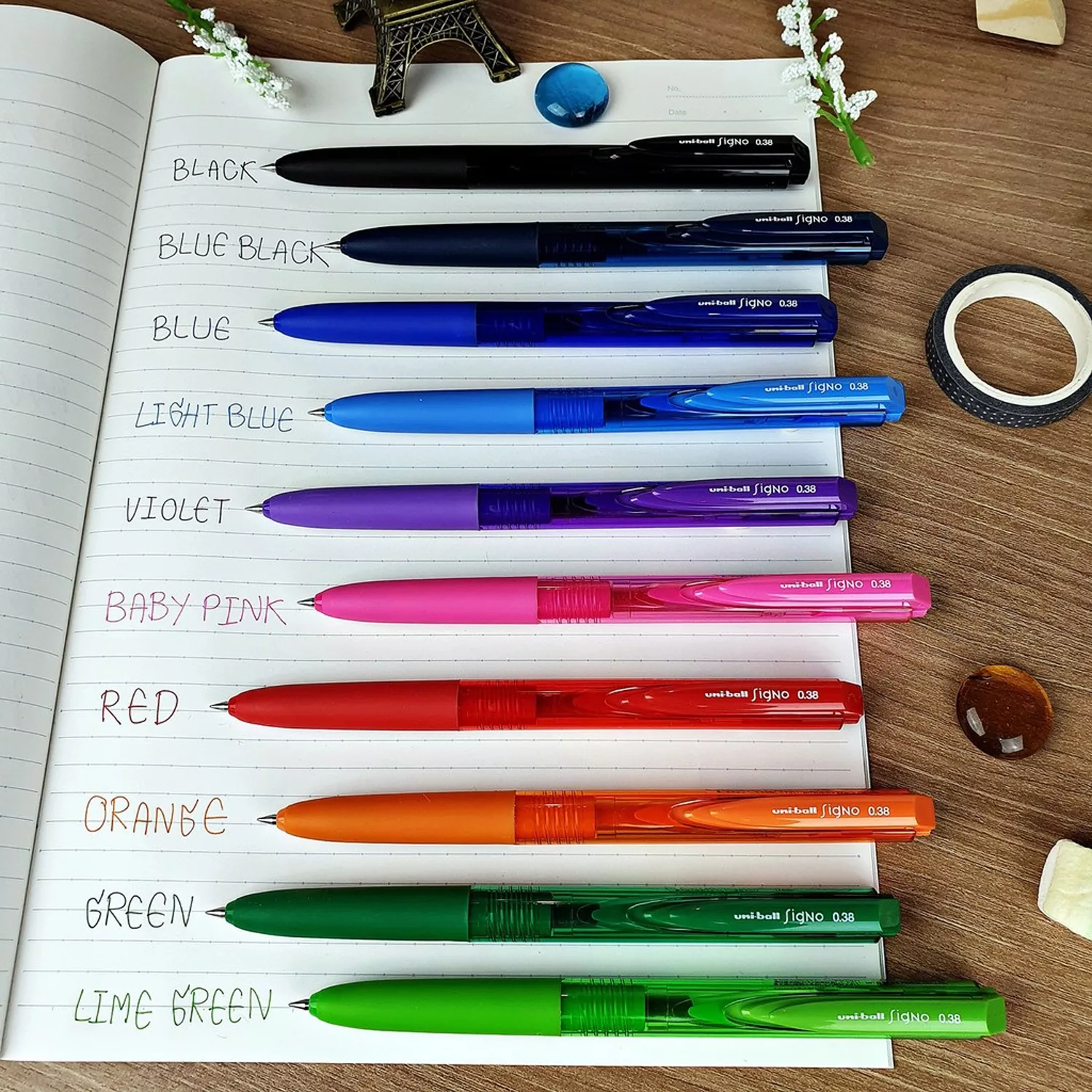 روان نویس یونی بال مدل my bujo Light color بسته 12 عددی