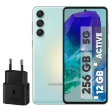 گوشی موبایل سامسونگ مدل Galaxy M55 5G دو سیم کارت ظرفیت 256 گیگابایت و رم 12 گیگابایت – اکتیو – به همراه شارژر 25 وات سامسونگ