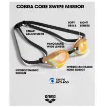 عینک شنا آرنا مدل Cobra Core Swipe