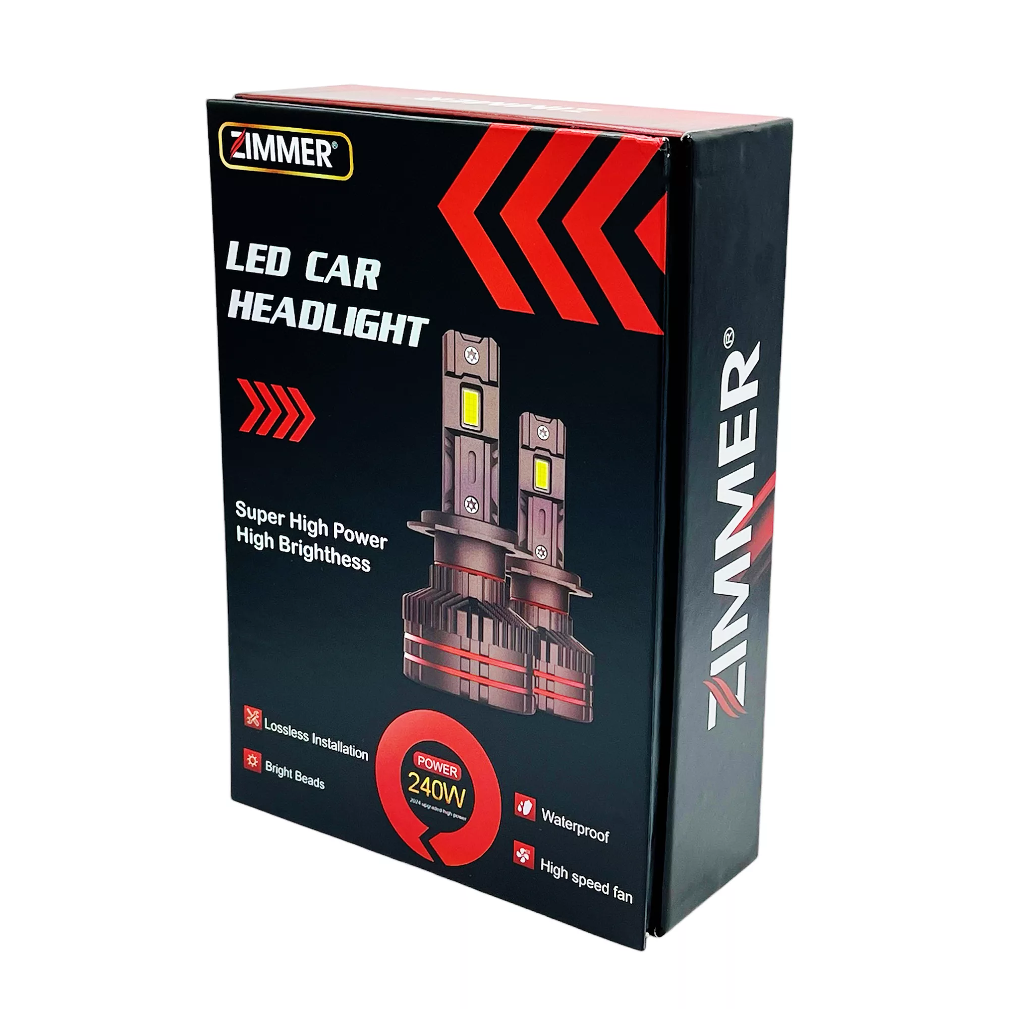 هدلایت لامپ خودرو زیمر مدل X240 پایه H1 بسته دو عددی