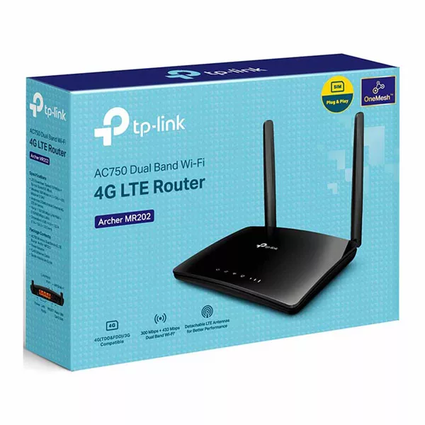 مودم روتر بی سیم 4G LTE تی پی-لینک مدل Archer MR202 AC750