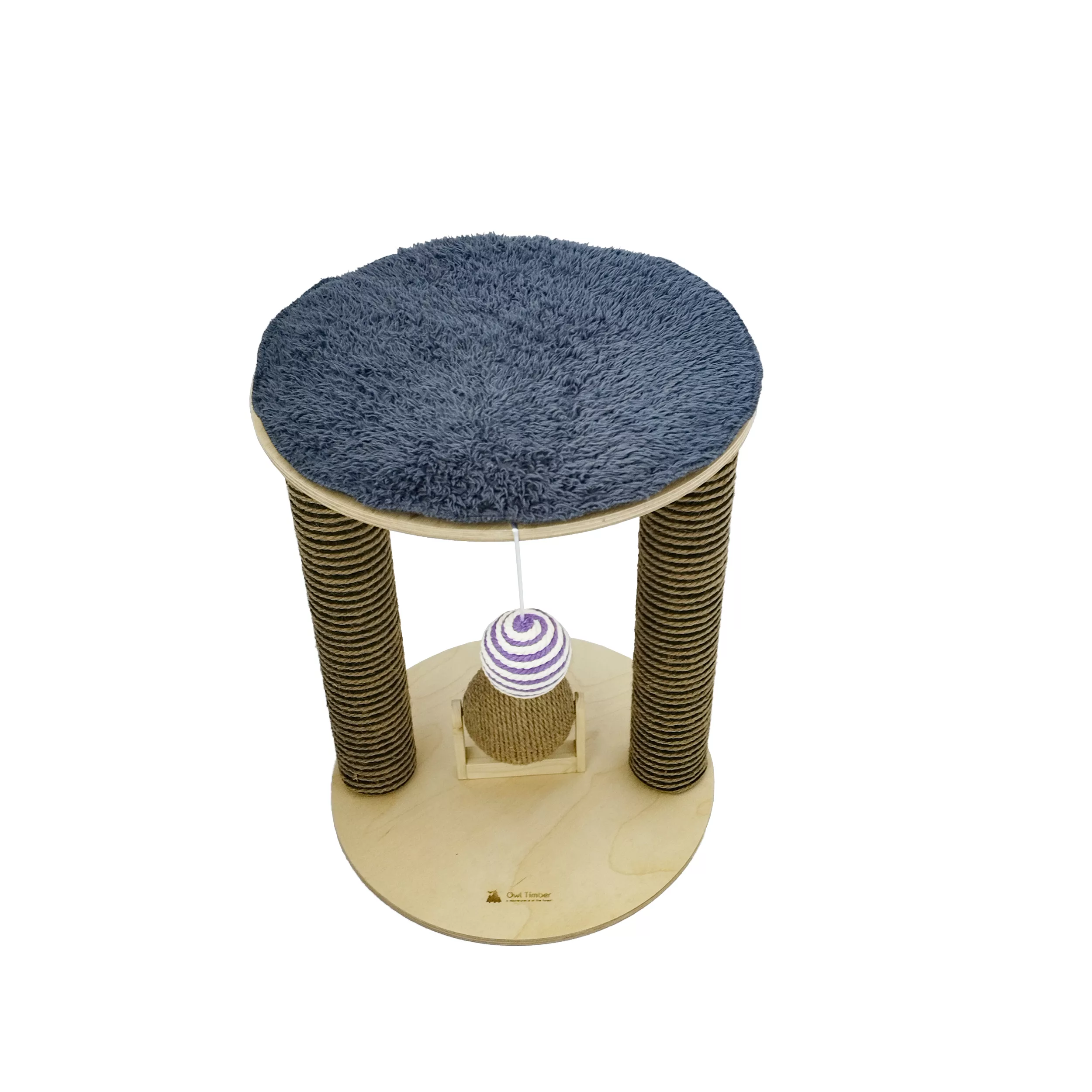 اسکرچر گربه تیمبر اوول مدل Cat scratcher tree - single level tower