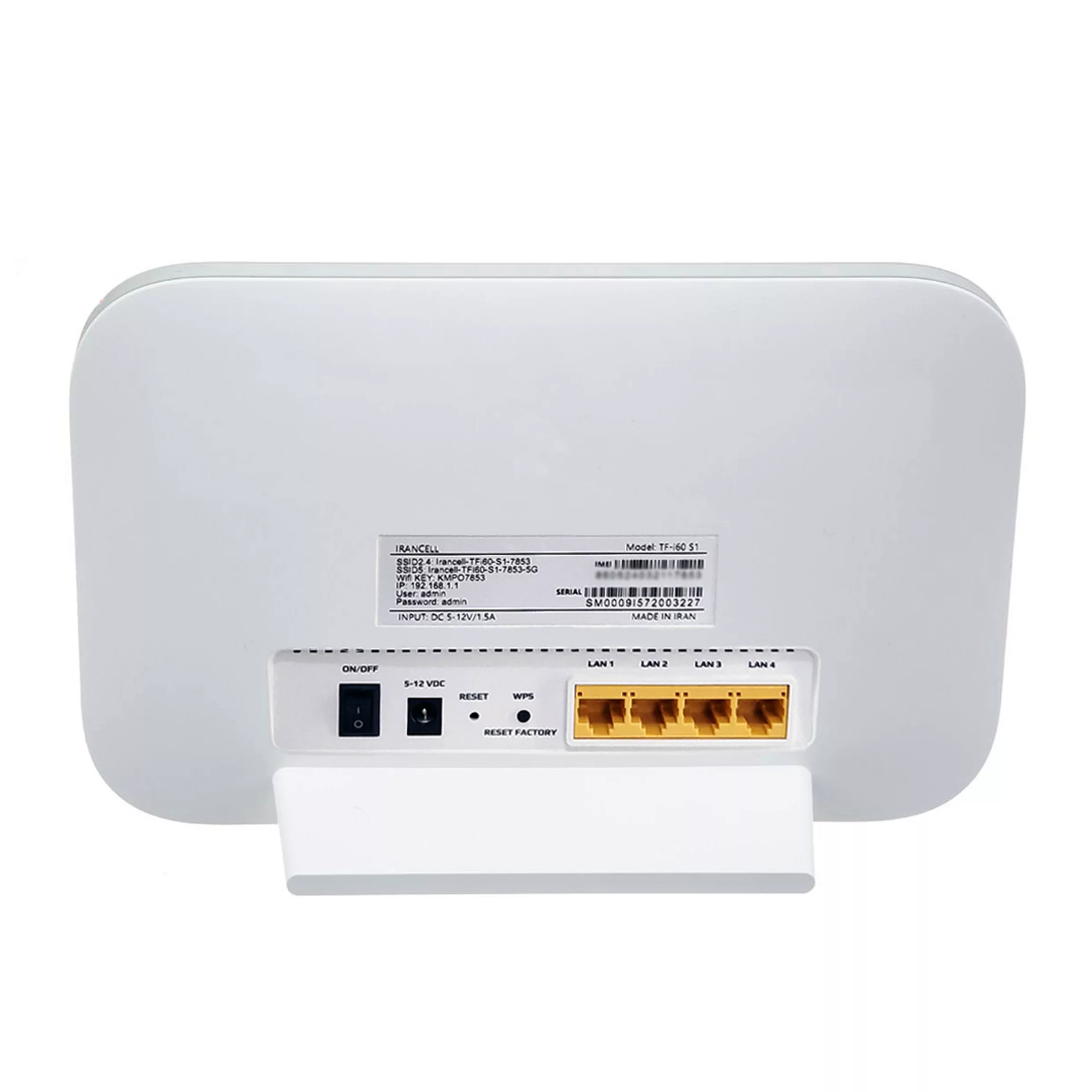 مودم 4G/TD-LTE ایرانسل مدل TFi60-S1 به همراه سیمکارت دوقلو