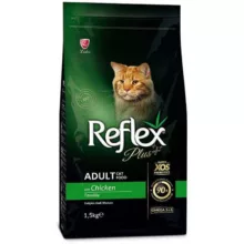 غذاي خشک گربه رفلکس مدل Chicken وزن 1.5 کيلوگرم