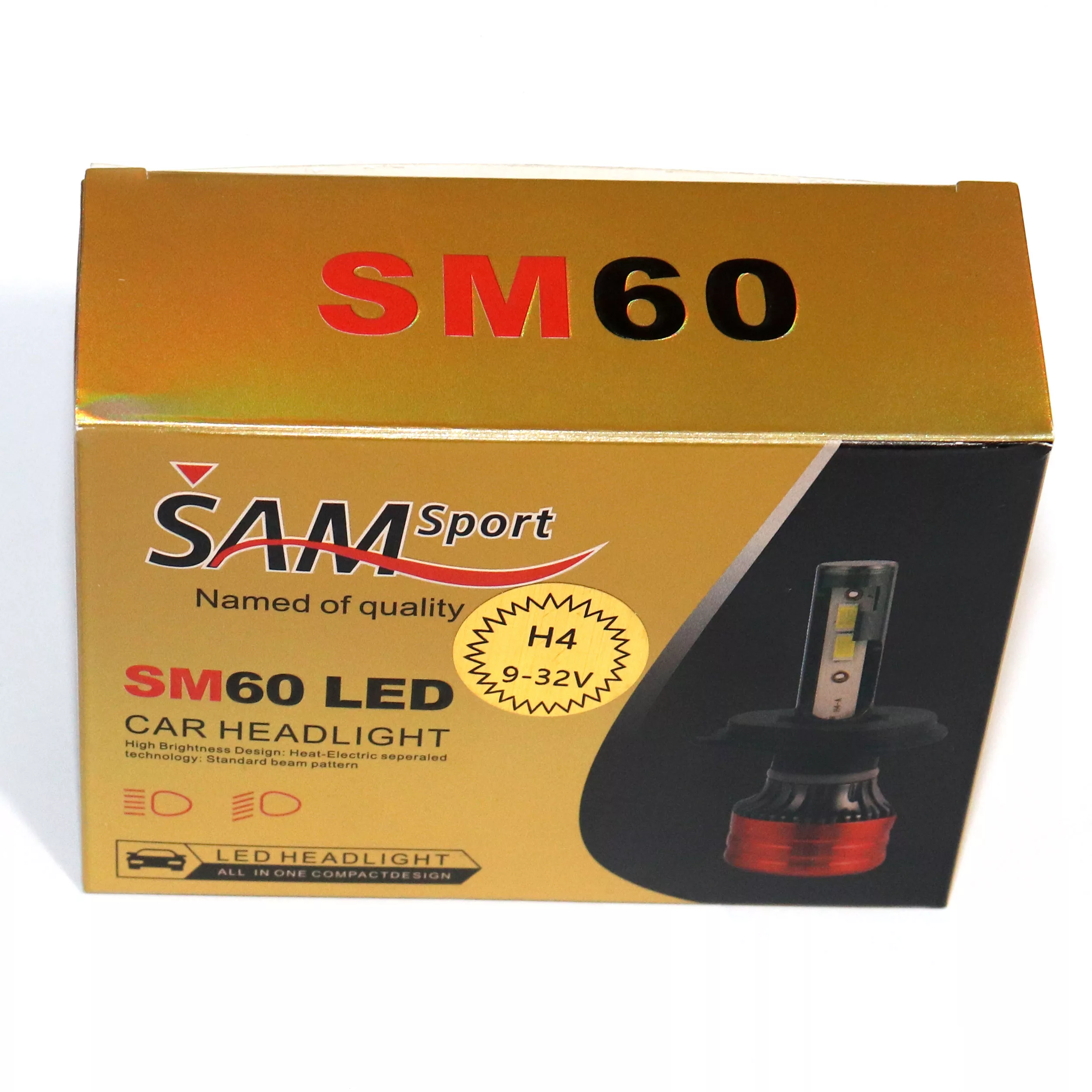 هدلایت سام مدل SM60 پایه H4 مجموعه دو عددی