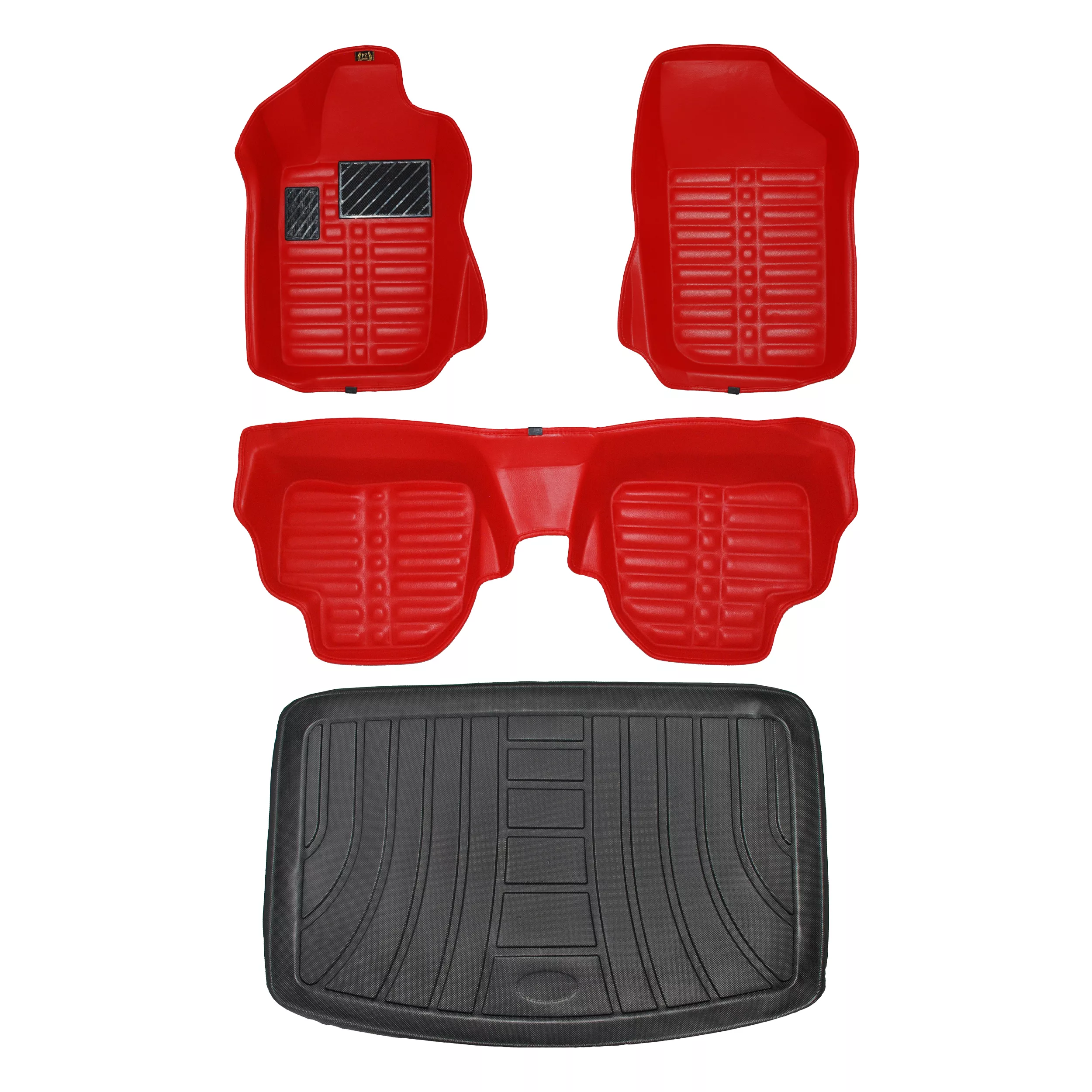 کفپوش پنج بعدی خودرو پانیذ مدل EVA مناسب برای پژو 206 به همراه کفپوش صندوق