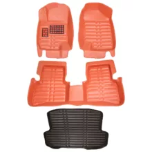 کفپوش پنج بعدی خودرو مدل LS مناسب برای جک J4 به همراه کفپوش صندوق