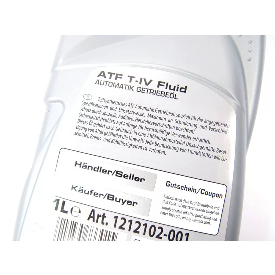 روغن گیربکس راونول مدل ATF T-IV حجم 4 لیتر