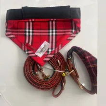 بند و قلاده سگ و گربه زوفاری مدل R400 مجموعه سه عددی