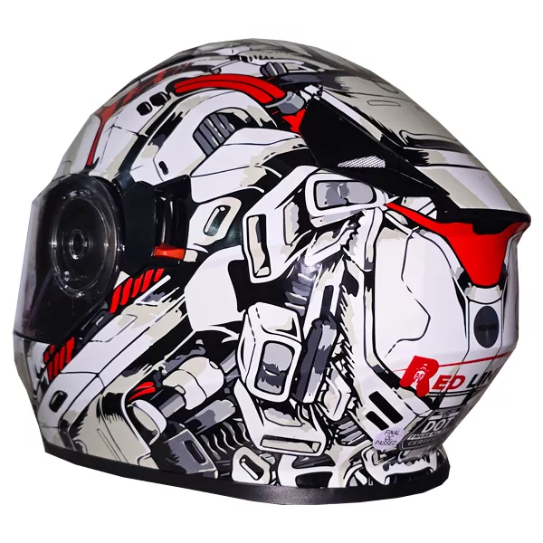 کلاه کاسکت ردلاین مدل فک متحرک عینکدار کد RE_939