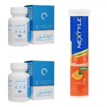 2 عدد قرص فولیکوژن اروند فارمد بسته 60 عددی  – قرص جوشان ویتامین ث 1000 نکستایل بسته 20 عددی