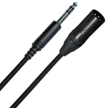 کابل اسپیکر مانیتورینگ یک سر بنون به به کنون بالانس نوتریک مدل trs to xlr طول 3 متر بسته دو عددی