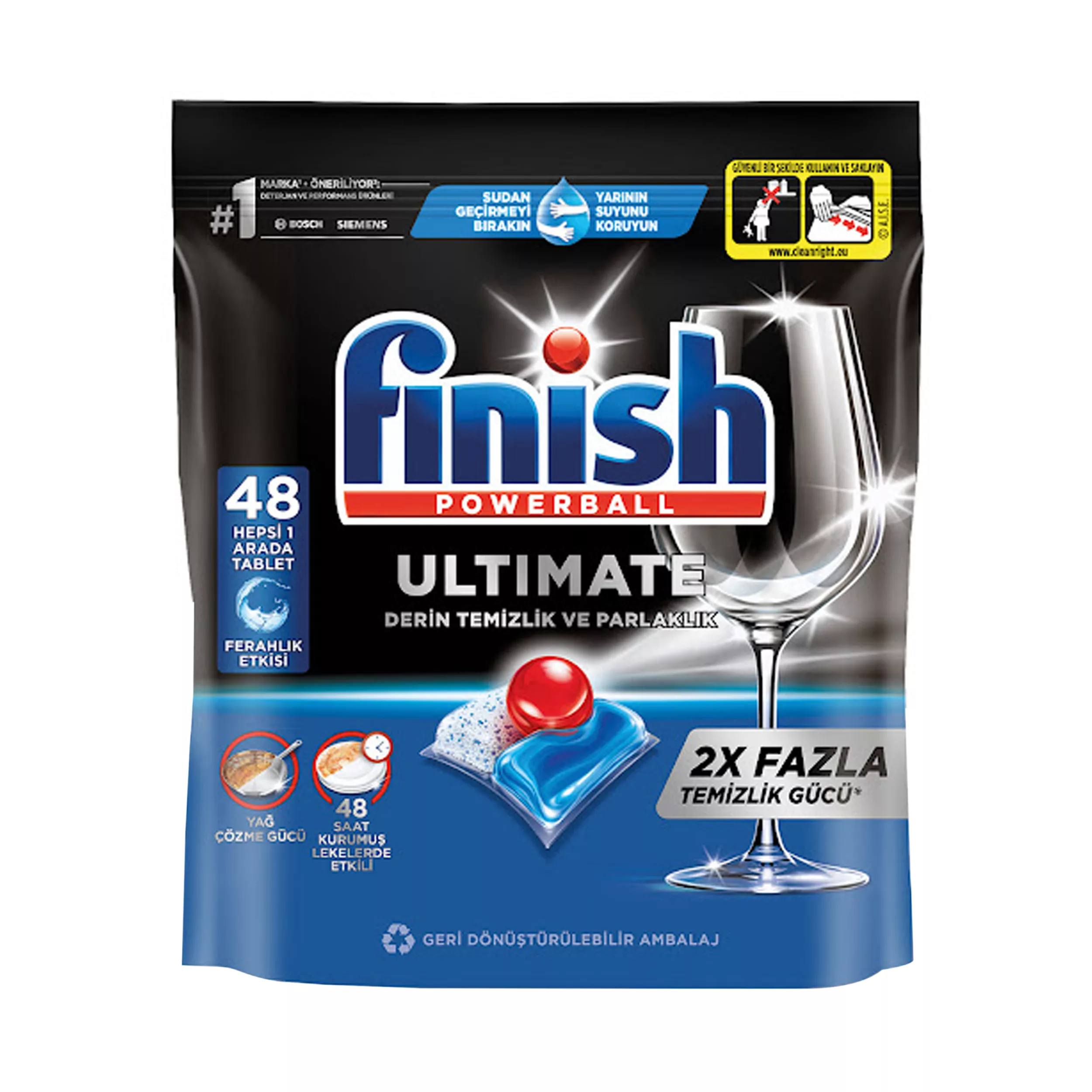 قرص ماشین ظرفشویی فینیش مدل Ultimate derin temizlik بسته 48 عددی