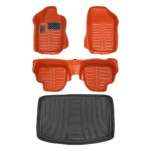 کفپوش پنج بعدی خودرو پانیذ مدل EVA مناسب برای پژو 206 به همراه کفپوش صندوق