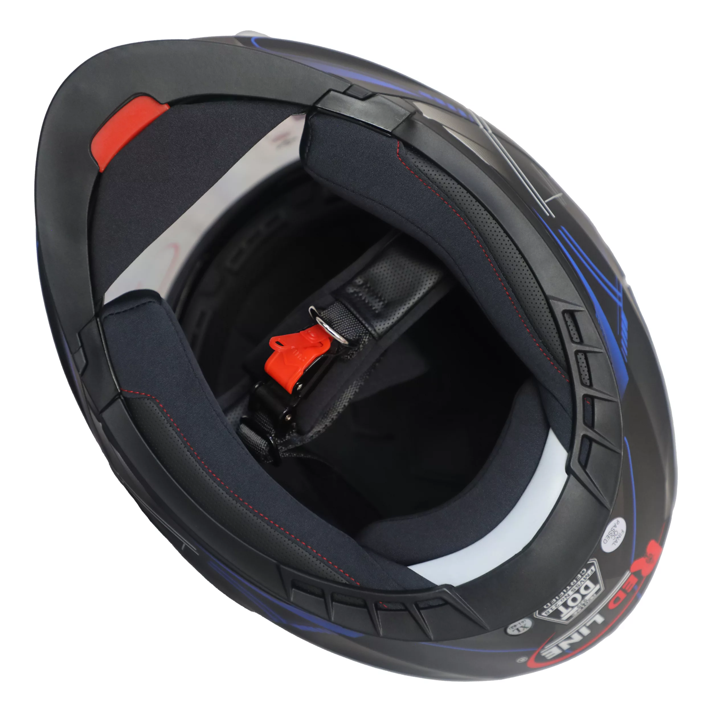 کلاه کاسکت ردلاین مدل 939_MATT BLACK_Blue Time