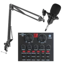 میکروفن استودیویی دراگون ساند مدل BM800 به همراه کارت صدا