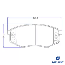 لنت ترمز جلو لنت پارس مدل PL25187 مناسب برای هیوندای سوناتا YF