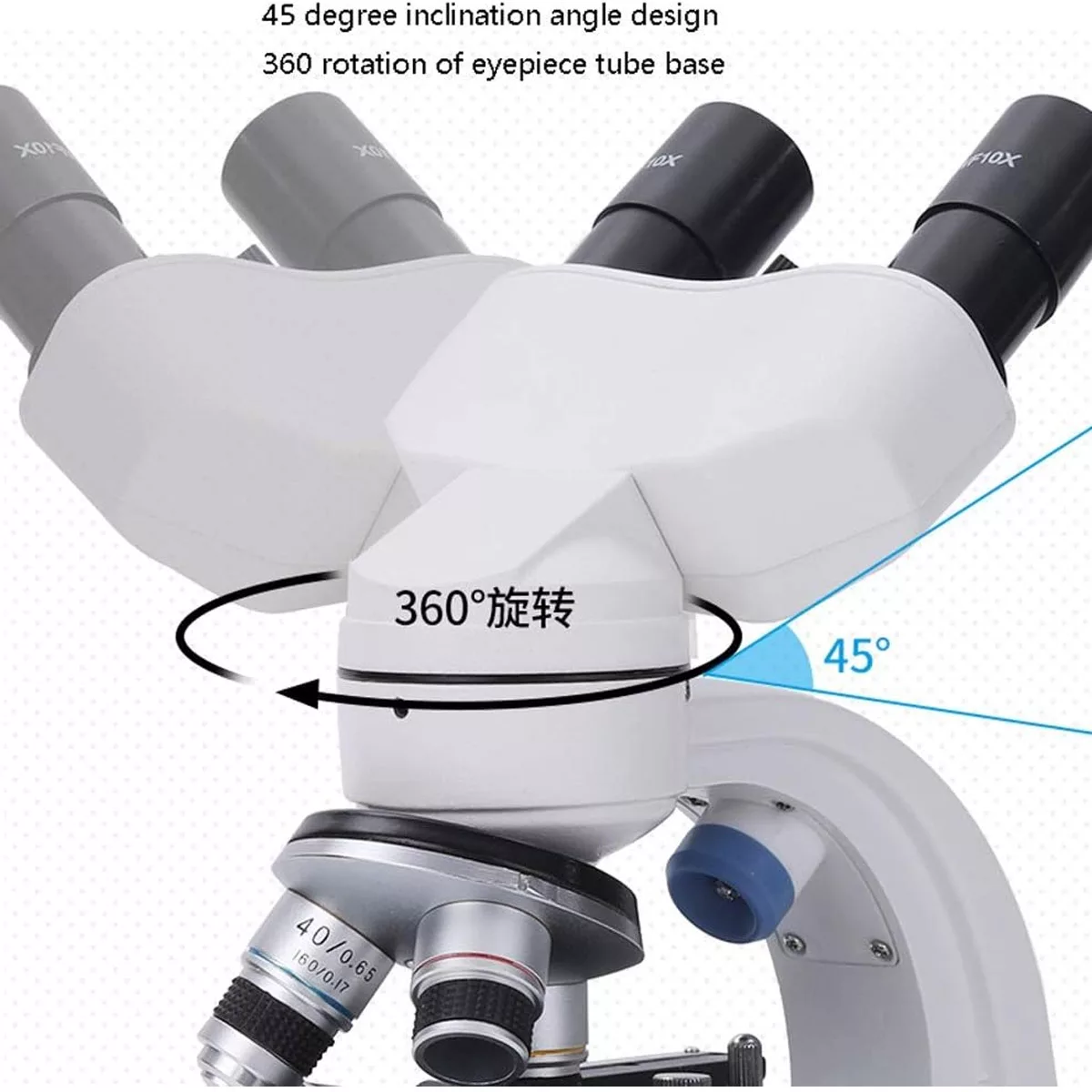 میکروسکوپ مدل دوچشمی آکرومات 1000x