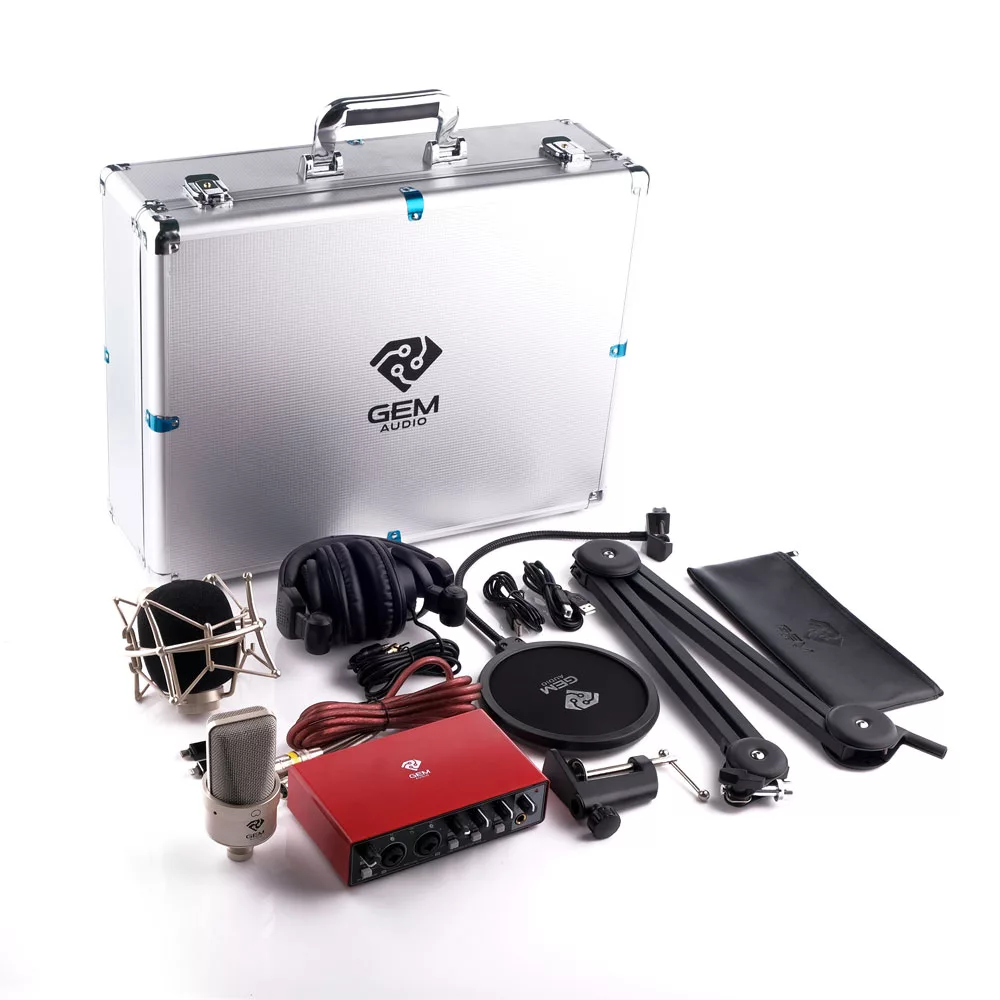 میکروفون استودیویی جم آدیو مدل GA-103 به همراه کارت صدا و هدفون