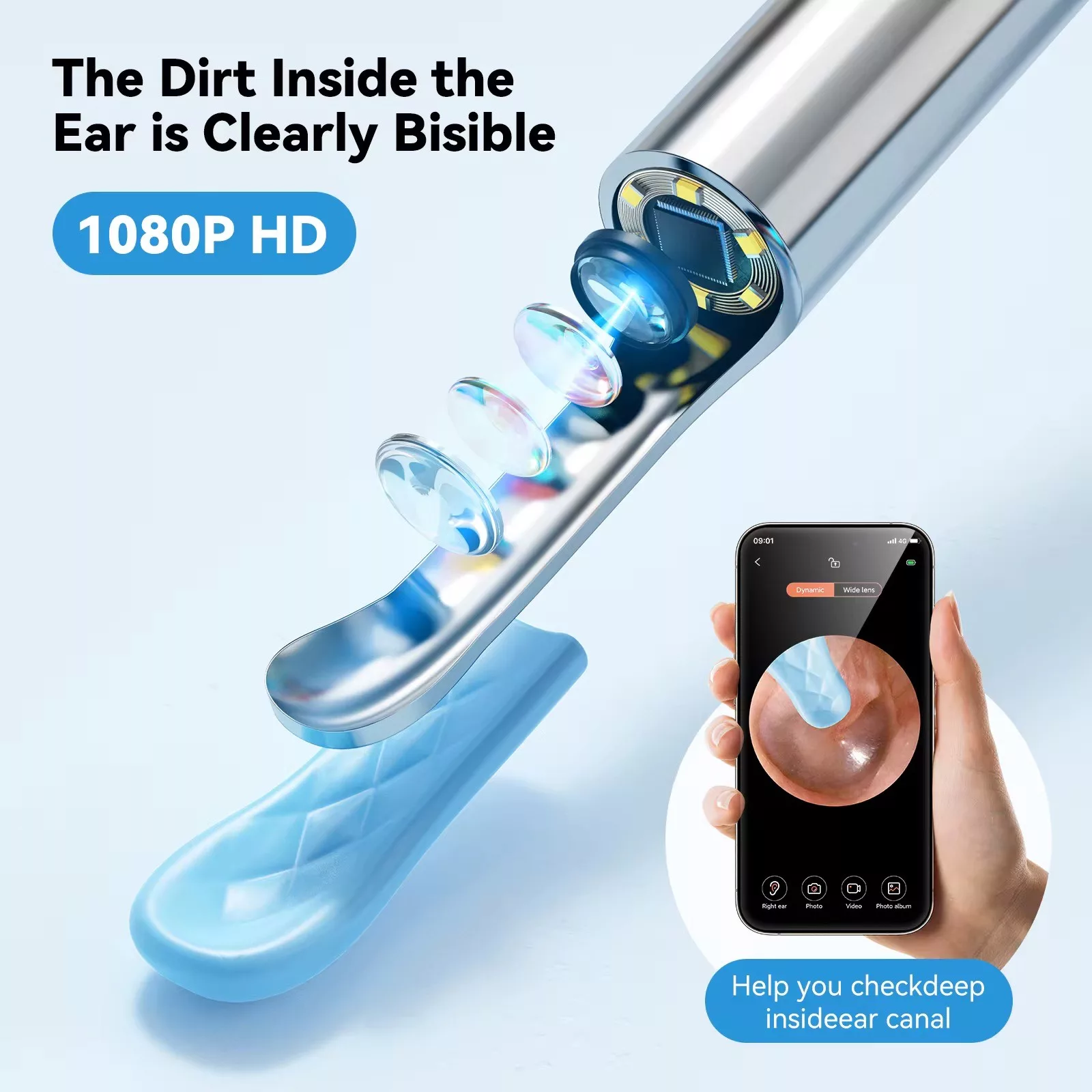 گوش پاک کن هوشمند مدل دوربین دار کد X5