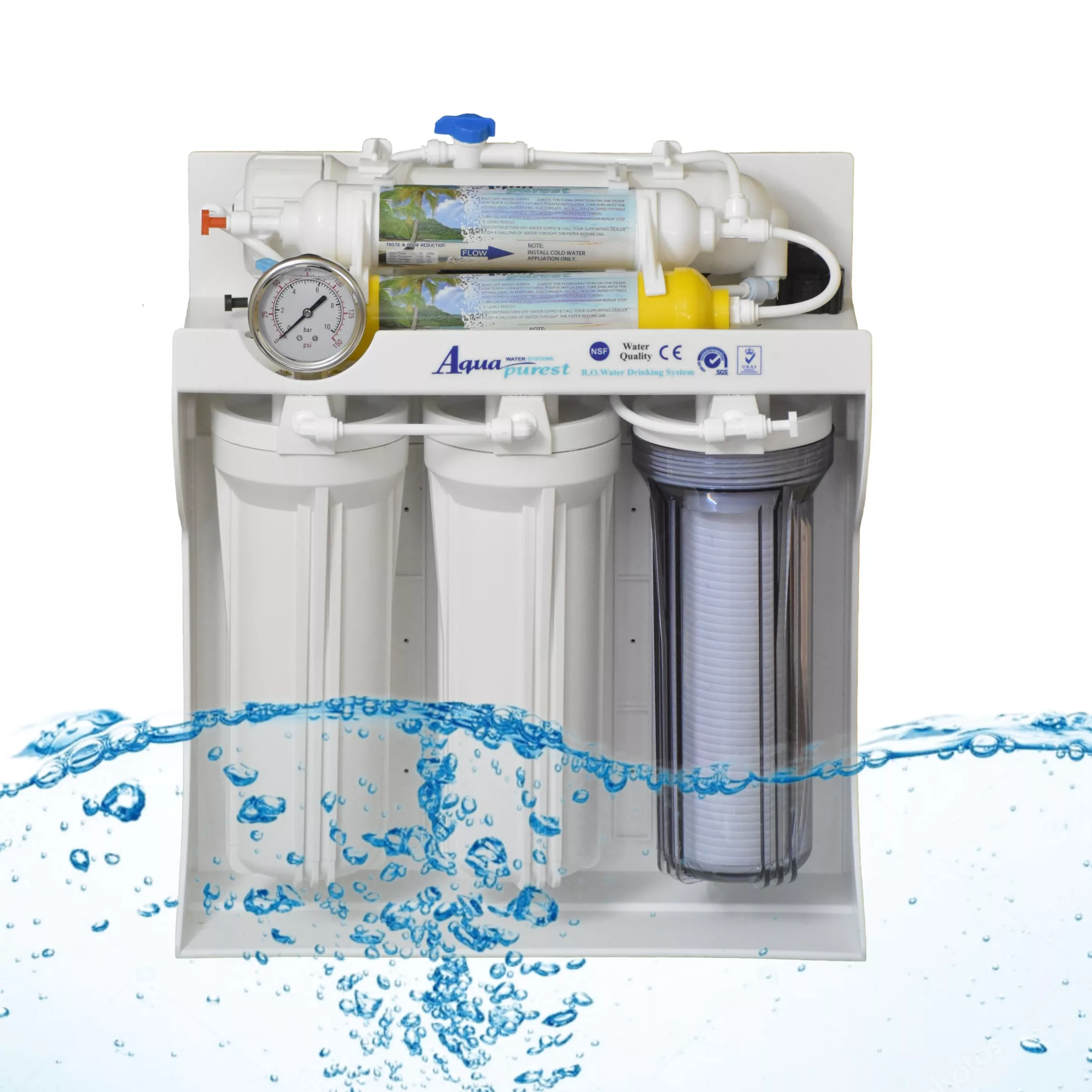 دستگاه تصفیه کننده آب آکوا پیورست مدل WATER SYSTEM 6200 به همرا فیلتر تصفیه آب مدل ممبران