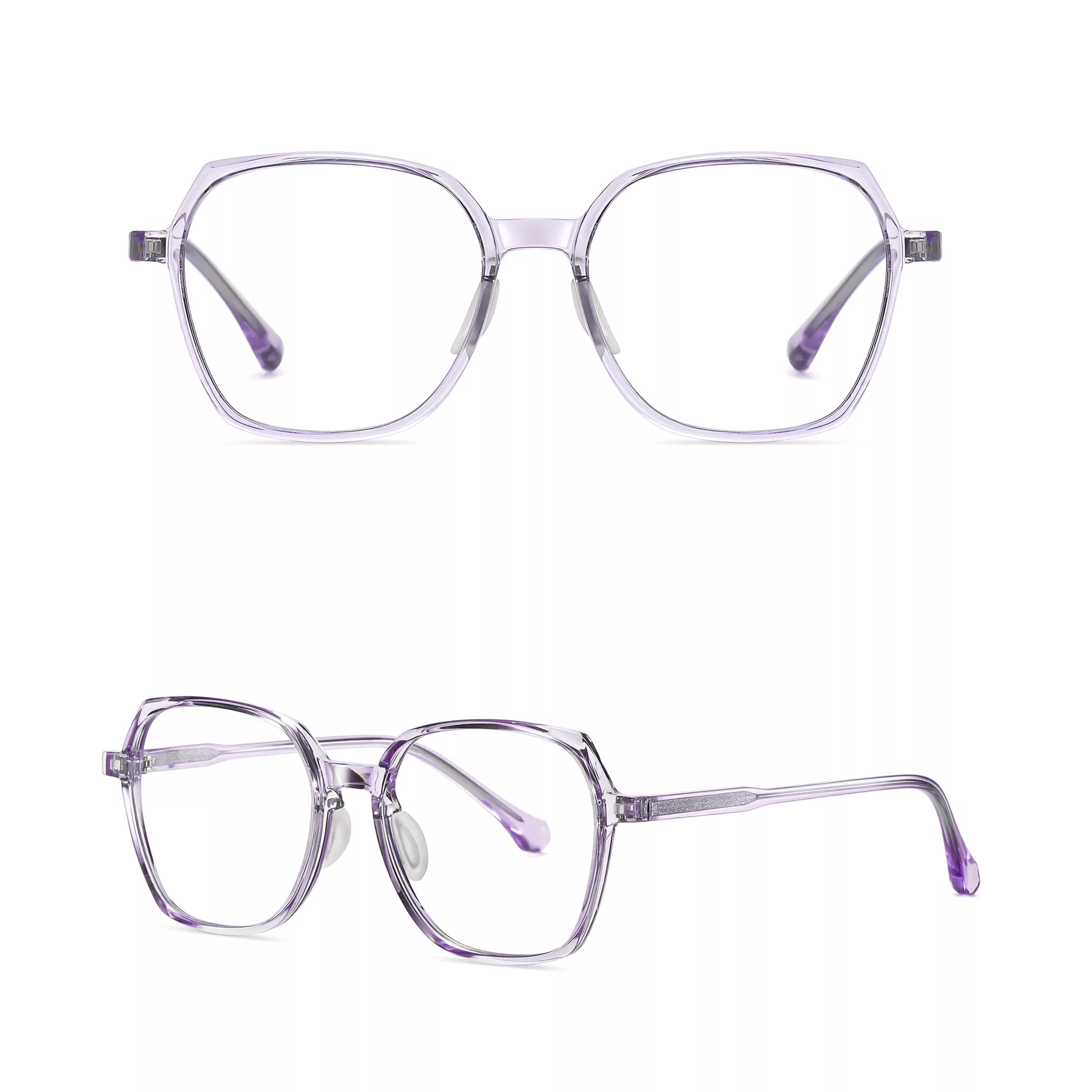 فریم عینک طبی چند ضلعی مدل TRLD208C122P81 مناسب برای صورت گرد و بیضی