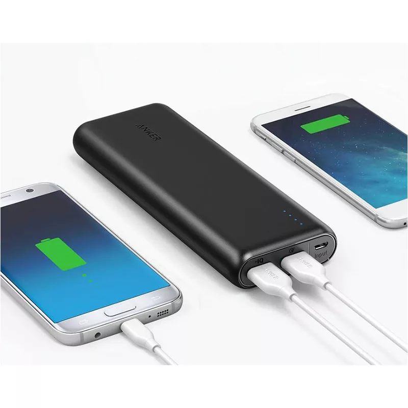 پاوربانک انکر مدل A1278 با ظرفیت 20000 میلی آمپر ساعت به همراه شارژر دیواری انکر A2021