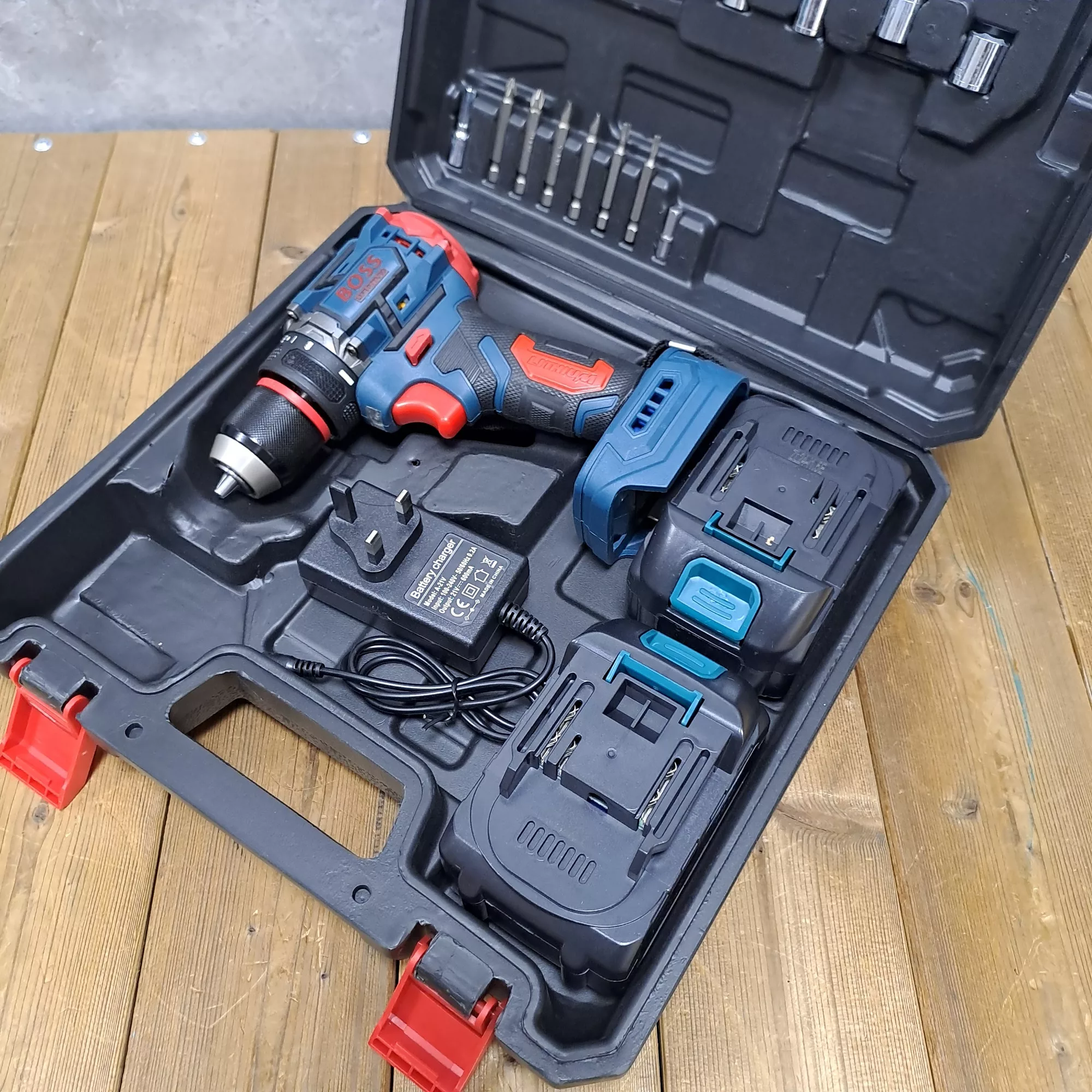 مجموعه 28 عددی دریل پیچ گوشتی شارژی براشلس صنعتی باس مدل LIFE _ STYLE